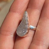 Natural Agate Druzy 925 Ring