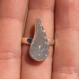 Natural Agate Druzy 925 Ring