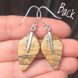 Natural Picture Jasper 925 Earrings