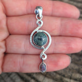 Star Galaxy Jasper & Herkimer Diamond 925 Pendant