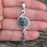 Star Galaxy Jasper & Herkimer Diamond 925 Pendant