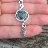 Star Galaxy Jasper & Herkimer Diamond 925 Pendant