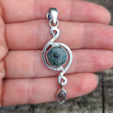Star Galaxy Jasper & Herkimer Diamond 925 Pendant