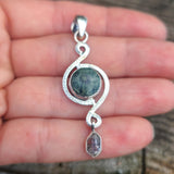 Star Galaxy Jasper & Herkimer Diamond 925 Pendant