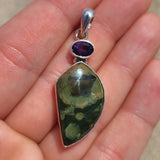 Ocean Jasper - Madagascar & Amethyst 925 Pendant