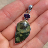 Ocean Jasper - Madagascar & Amethyst 925 Pendant