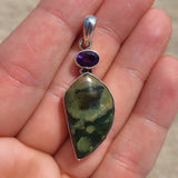 Ocean Jasper - Madagascar & Amethyst 925 Pendant