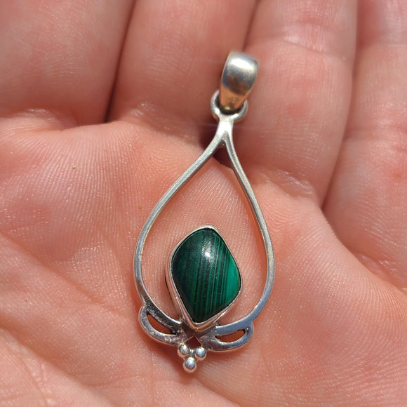 Malachite Eye - Congo 925 Pendant