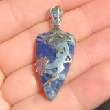Crescent Moon - Sodalite - Minais Gerais - Brazil 925 Pendant