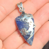 Crescent Moon - Sodalite - Minais Gerais - Brazil 925 Pendant