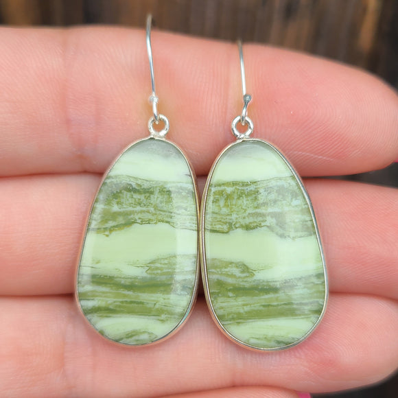 Serpentine 925 Earrings