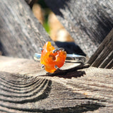 Rough Mexican Fire Opal 925 Ring