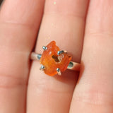 Rough Mexican Fire Opal 925 Ring
