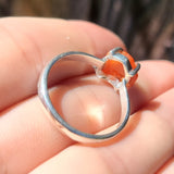 Rough Mexican Fire Opal 925 Ring