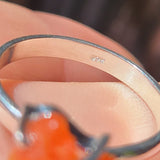 Rough Mexican Fire Opal 925 Ring
