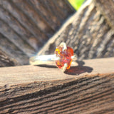 Natural Mandarin Citrine (Rough) 925 Ring
