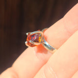 Natural Mandarin Citrine (Rough) 925 Ring