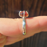 Natural Mandarin Citrine (Rough) 925 Ring