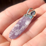 Purple Lepidolite & Copper Purple Turquoise 925 Pendant