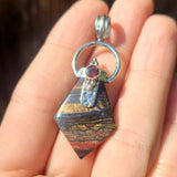 Red Tiger Eye & Garnet 925 Pendant