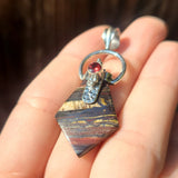 Red Tiger Eye & Garnet 925 Pendant