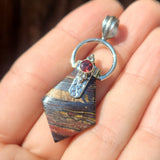 Red Tiger Eye & Garnet 925 Pendant