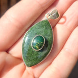 Serpentine & Green Fuchsite 925 Pendant