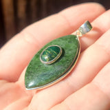 Serpentine & Green Fuchsite 925 Pendant