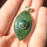 Serpentine & Green Fuchsite 925 Pendant