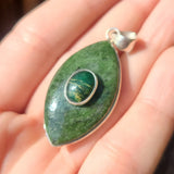 Serpentine & Green Fuchsite 925 Pendant
