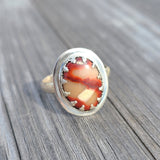 Red Mookaite 925 Ring