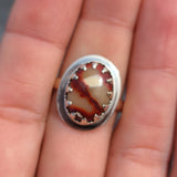 Red Mookaite 925 Ring
