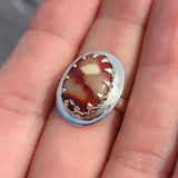 Red Mookaite 925 Ring