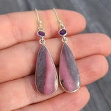 Rhodonite & Amethyst 925 Earrings