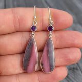 Rhodonite & Amethyst 925 Earrings