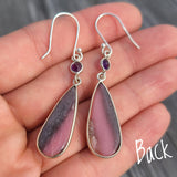 Rhodonite & Amethyst 925 Earrings