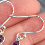 Rhodonite & Amethyst 925 Earrings