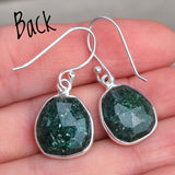 Faceted Aventurine 925 Earrings
