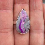 Pink Mexican Lace Agate 925 Ring