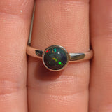 Rare Chalama Black Opal 925 Ring
