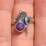 Angel - Copper Purple Turquoise 925 Ring