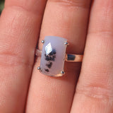 Faceted Merlinite Dendritic Opal - Turkey 925 Ring