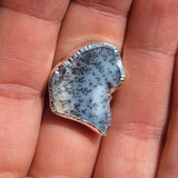 Merlinite Dendritic Opal Slice - Turkey 925 Ring