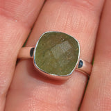 Faceted Green Kyanite 925 Ring