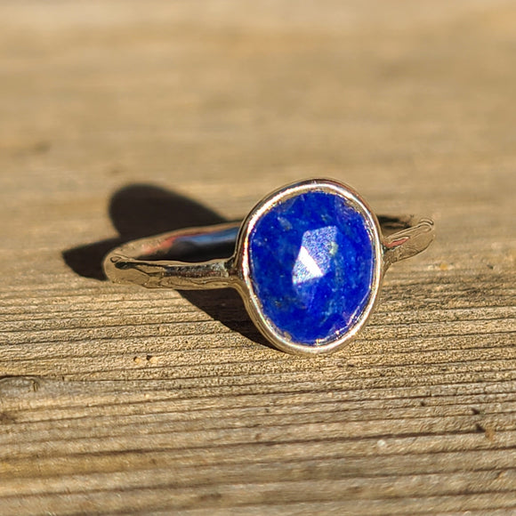 Faceted Lapis Lazuli - Afghanistan 925 Ring