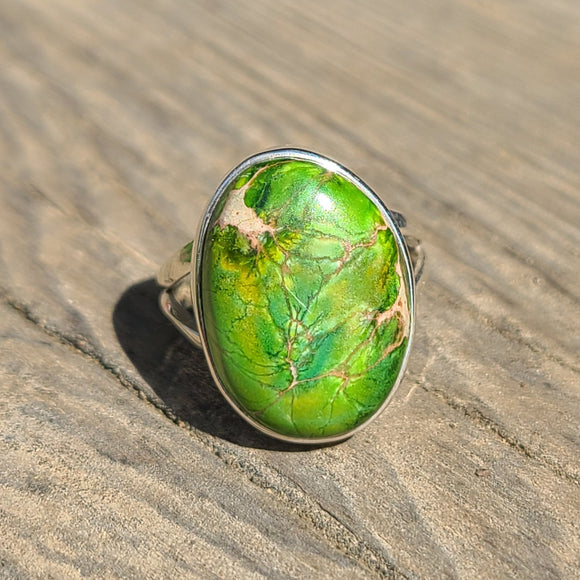 Sea Sediment Jasper 925 Ring