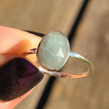 Faceted Aqua Kyanite 925 Ring