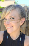 Athena Goddess Faceted Labradorite Face Chain