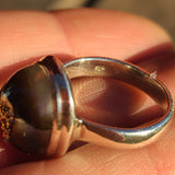 Rose Titanium Aura Druzy 925 Ring