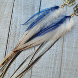 "Sacred G Me" Labradorite & Rooster Feather Earrings